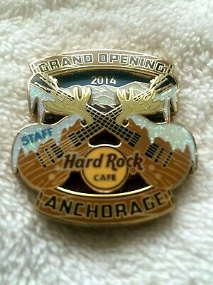 HARD ROCK CAFE ANCHORAGE 2014 GRAND OPENING STAFF PIN - LE 200 - RARE STAFF PIN!