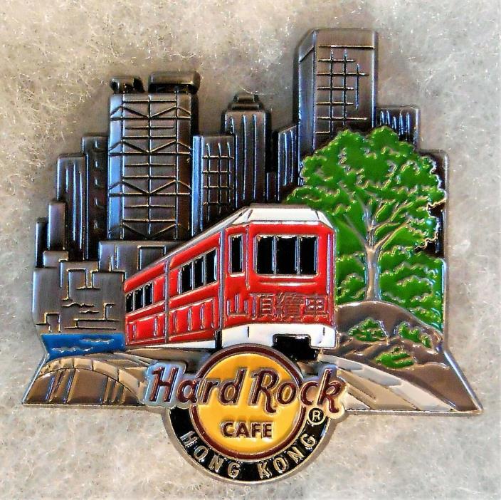 HARD ROCK CAFE HONG KONG 3D CITY SKYLINE VICTORIA PEAK TRAM PIN # 101511