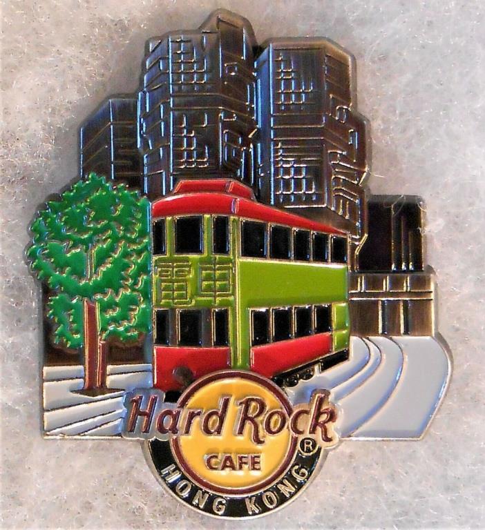 HARD ROCK CAFE HONG KONG 3D CITY SKYLINE DOUBLE DECKER TRAM PIN # 101510