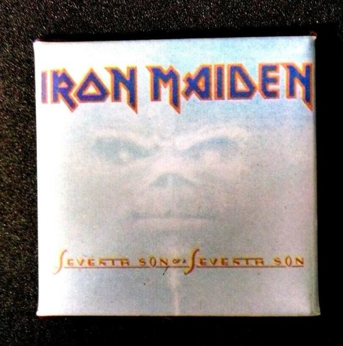 Iron Maiden Original 1988 Seventh Son Of A Seventh Son Album Button Pin / Eddie