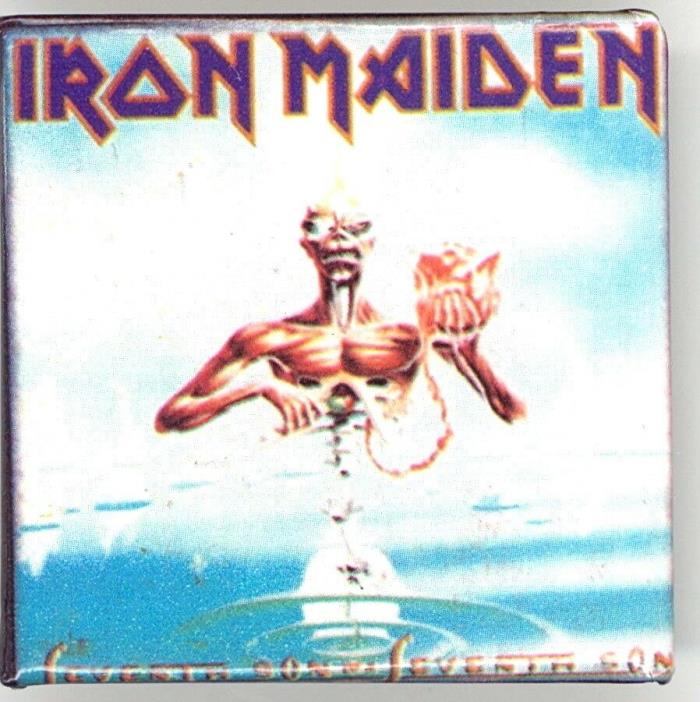 Iron Maiden 1988 Seventh Son Of A Seventh Son Album Cover Button Pin / Eddie