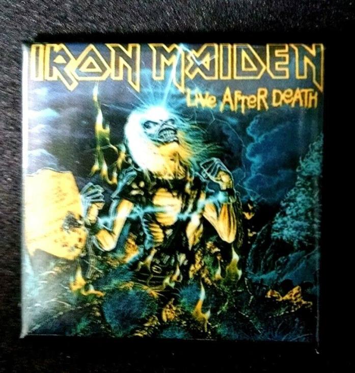 Iron Maiden 1985 Live After Death Album Cover Copyright 1990 Button Pin / Eddie