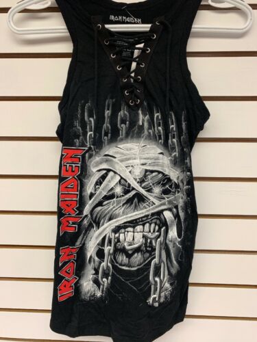 Iron Maiden Womens Size Small Tank Top Lace Front Singlet