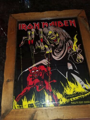 Iron maiden rare glass picture / Framed / 19 x 15