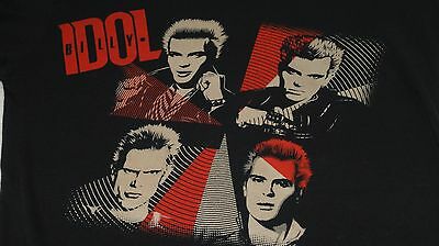 BILLY IDOL Baby Doll Rock T-shirt Size Medium Black Retro 80's