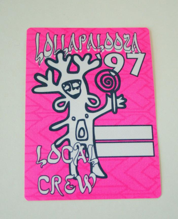 Lollapalooza 1997 Pink Local Crew Back Stage Concert Pass Otto Mint NOS Unused