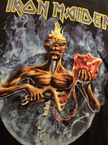 IRON MAIDEN 2012 NORTH AMERICAN TOUR LARGE T-SHIRT DBL SIDED DATES HEAVY METAL