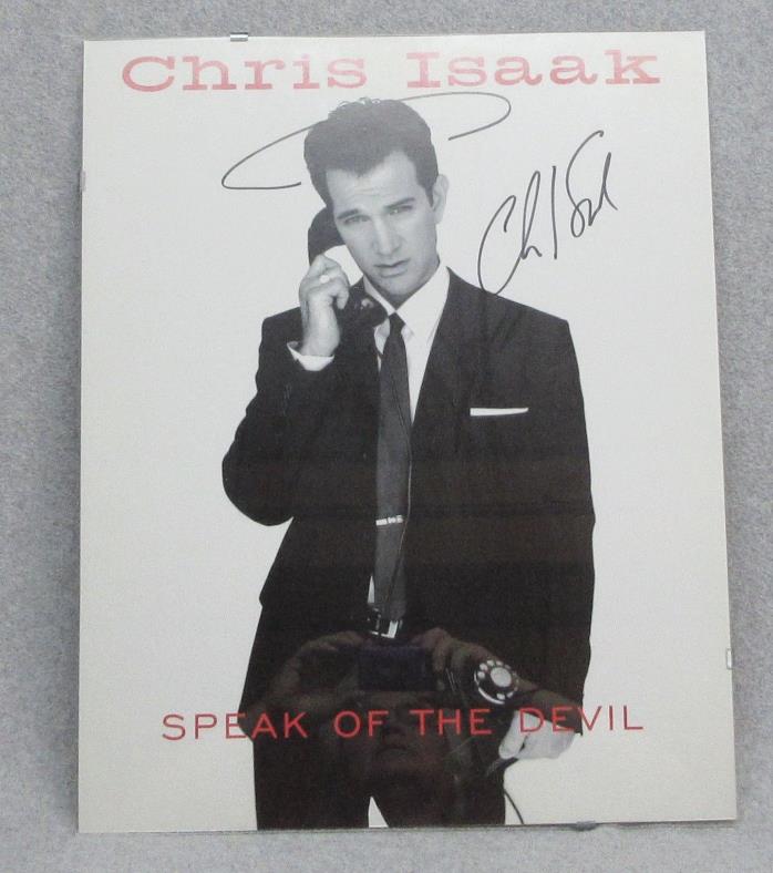 1999 CHRIS ISAAK Hand Autographed 20 x 16 POSTER BOARD Speak of the Devil Tour