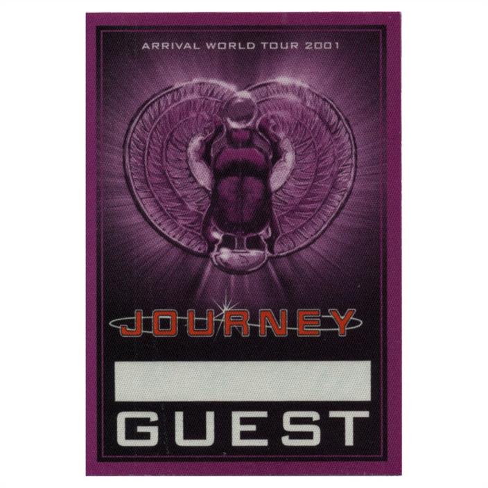 Journey authentic 2001 Arrival Tour satin Backstage Pass guest purple