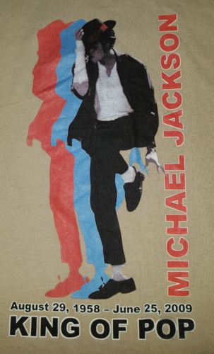 Michael Jackson King of Pop rest in peace t-shirt extra large for men XL