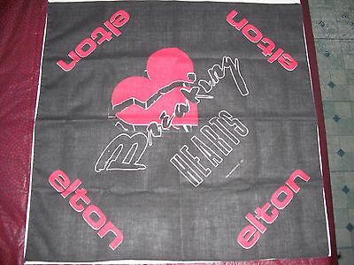 ELTON JOHN PROMO 1984 BREAKING HEARTS TOUR BANDANA KERCHIEF SCARF BANNER FLAG