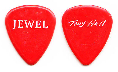 Jewel Kilcher Tony Hall Signature Red Guitar Pick - 1998 Tour