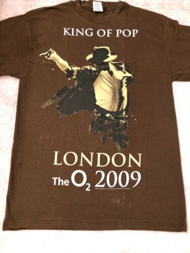 Delta Pro Weight Brown Michael Jackson King Of Pop London The O2 2009 Tshirt