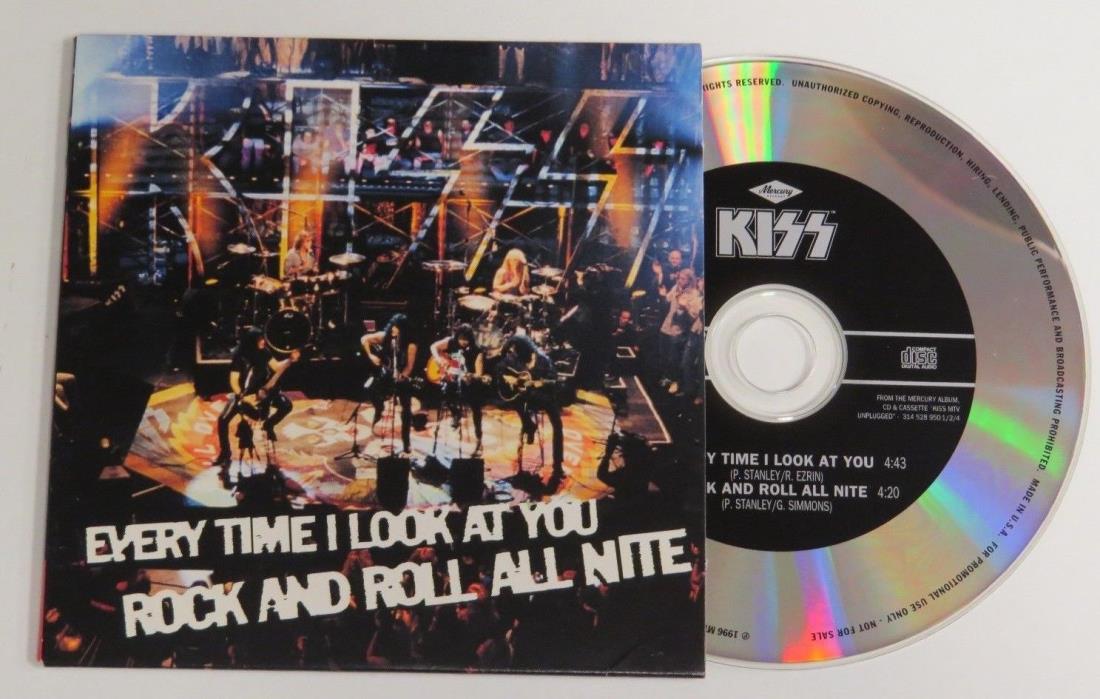 KISS EVERYTIME I LOOK AT YOU / ROCK & ROLL ALL NITE PROMO CD 1996