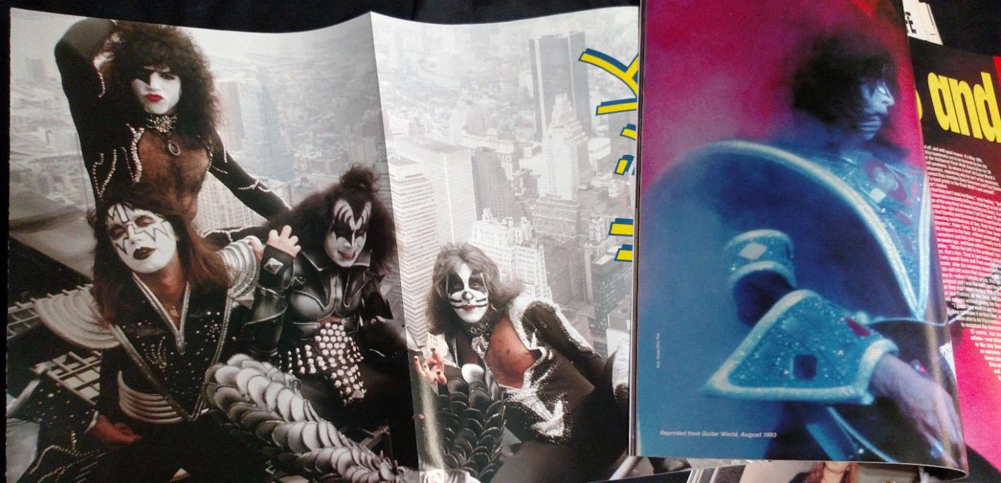 6 - KISS - Nice Guitar World Magazine Lot - 1990s Simmons Stanley Frehley Criss