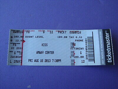 8-16 2013 Kiss Monster Tour at Amway Center Orlando Fl Concert FULL Ticket Stub