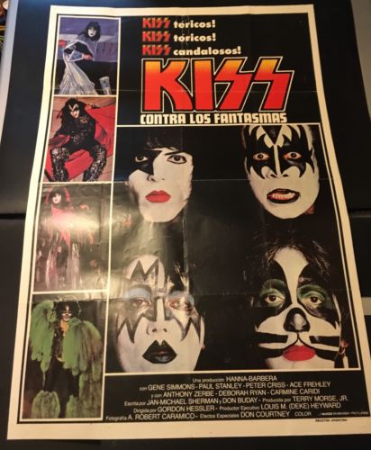 Kiss Argentina 1978 Kiss Meets The Phantom Promo Poster.  Factory Folded! RARE!!