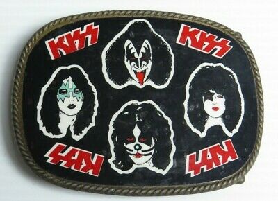 KISS VINTAGE MEXICAN SOLO FACES BELT BUCKLE