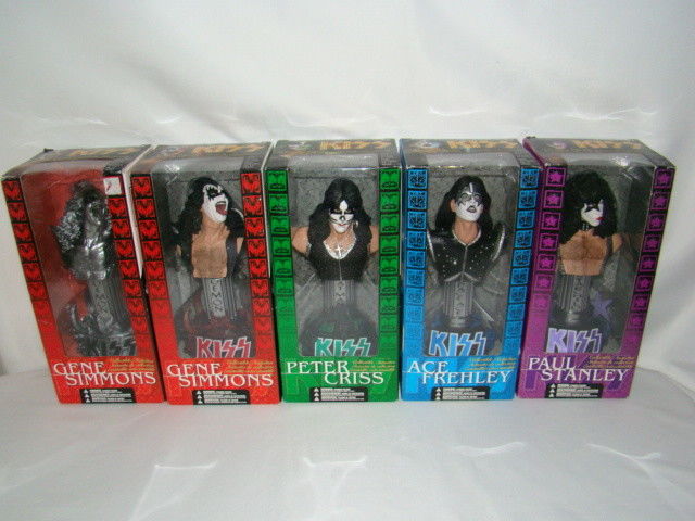 B11 KISS Collectible Statuettes set of 5, Gene, Peter, Ace, & Paul- plus variant