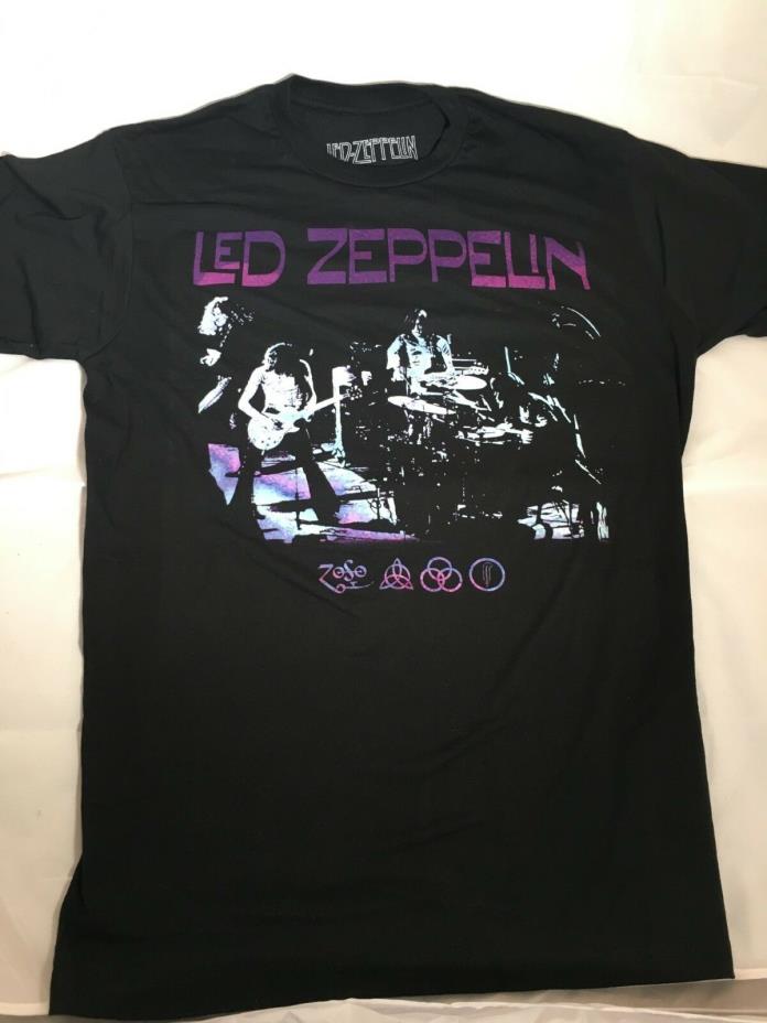 Led Zeppelin Reproduction Concert T-Shirt Zoso Black Men's Size Large