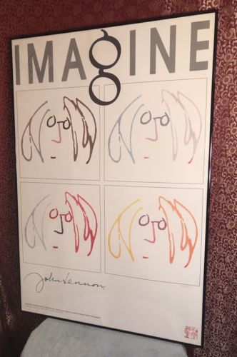 #1163/5000 JOHN LENNON Imagine Self Portrait Hand Silk Print Lithograph Beatles