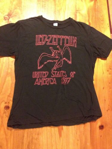 Led Zeppelin United States Of America 1977 Tour T-Shirt Good Condition