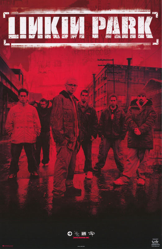 POSTER :MUSIC : LINKIN PARK  - GROUP POSED - RED -  #7602  RC11 E