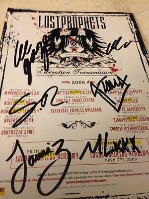 Signed Lost Prophets UK Tour Poster