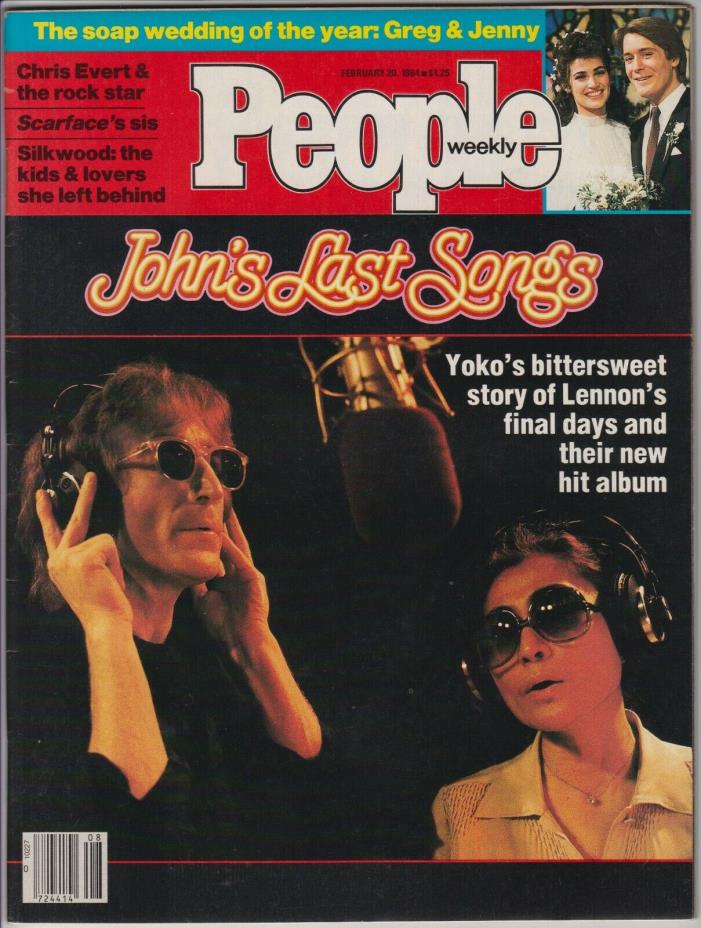 People Magazine February 20 1984 John Lennon Yoko Ono Chris Evert Scarface Silkw
