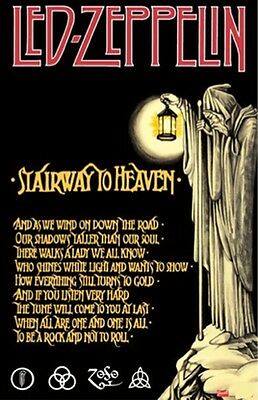 ~~ LED ZEPPELIN STAIRWAY TO HEAVEN  24X36 POSTER ~~