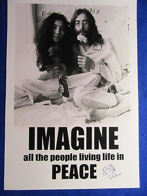 ~~ IMAGINE ALL THE PEOPLE LIVING IN PEACE POSTER ~ HARD TO FIND! ~~