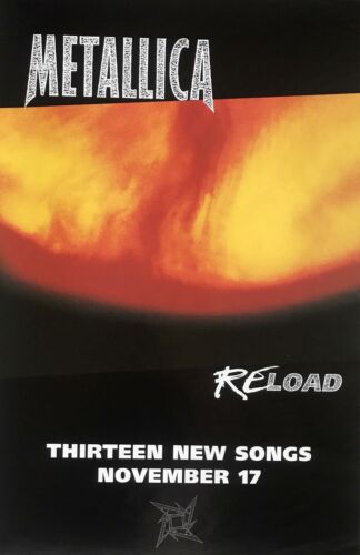 Metallica Reload Original Promo Poster 20 x 30
