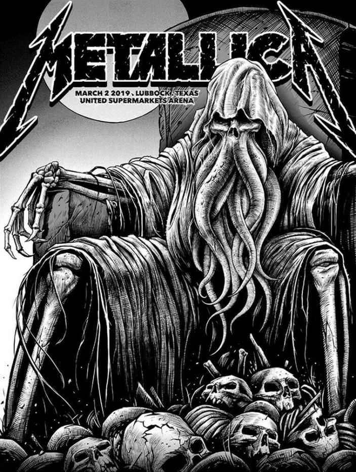 Metallica Lubbock,TX --- CONFIRMED Black and White Edition #/15 Maxx242
