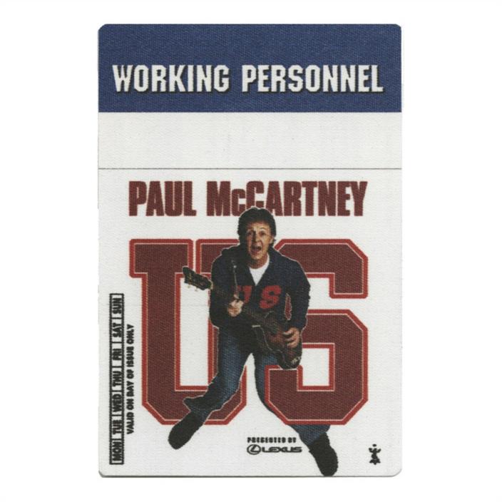 Paul McCartney Blue Working Backstage Pass 2005