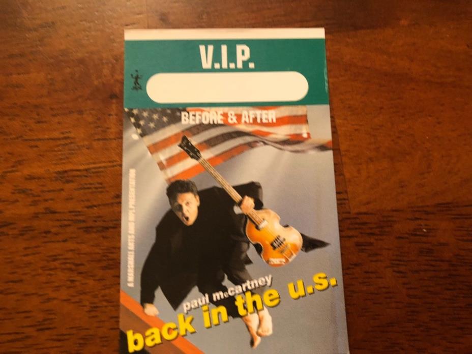 Paul McCartney - Before & After - Back in the U.S. - VIP Pass