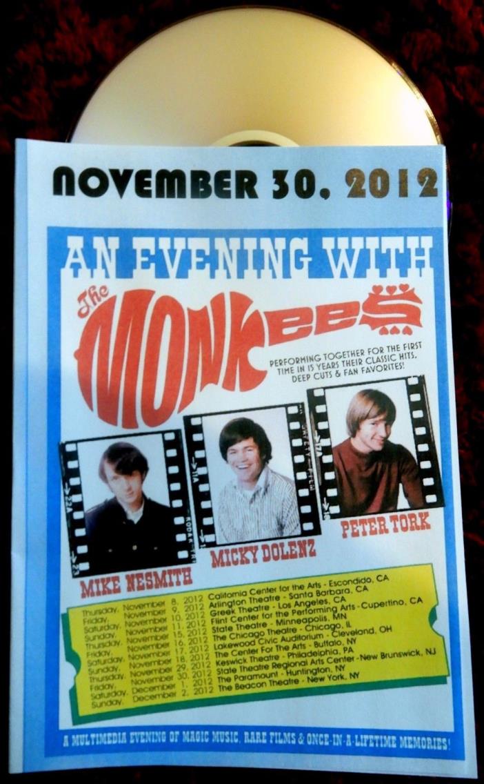 DVD~The MONKEES 2012 Live Concert~New Jersey-Mike Nesmith-Micky Dolenz-Tork
