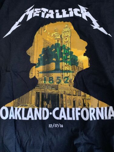 Metallica Oakland Special Show Shirt 12/17/16 Fox Theatre Brand New
