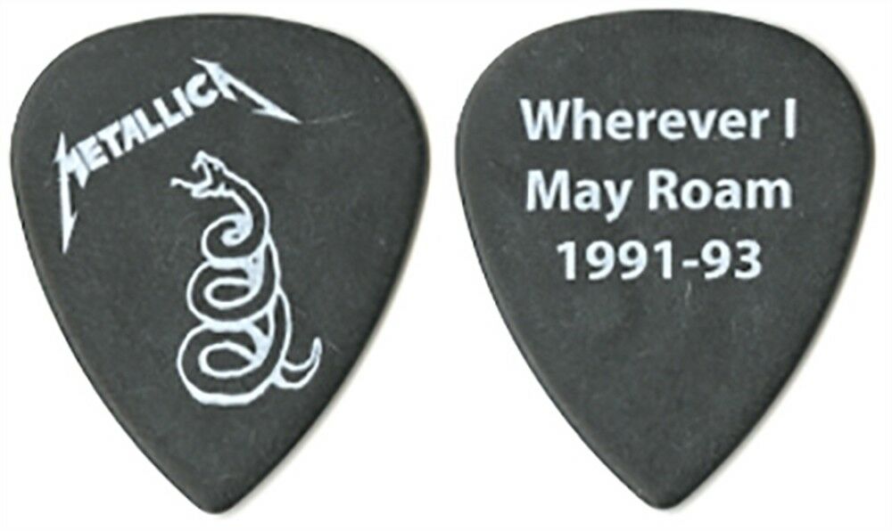 Metallica 2012 tour Wherever I May Roam 1991-93 black custom stage Guitar Pick