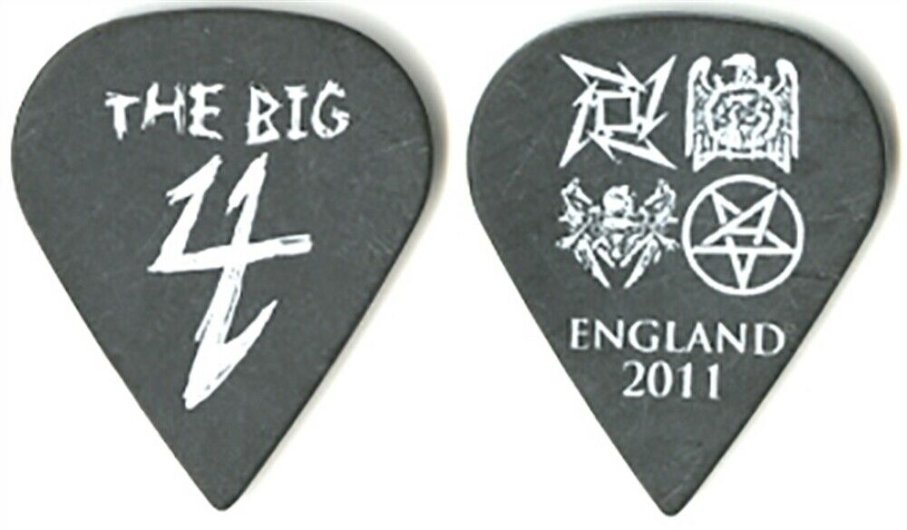 Metallica Slayer Megadeth authentic 2011 England Big 4 tour black Guitar Pick