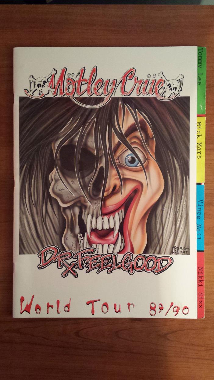 Motley Crue 1989-90 Dr. Feelgood World Tour Concert Program Book