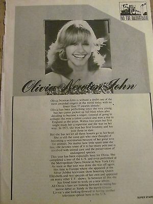 Olivia Newton John, Full Page Vintage Clipping
