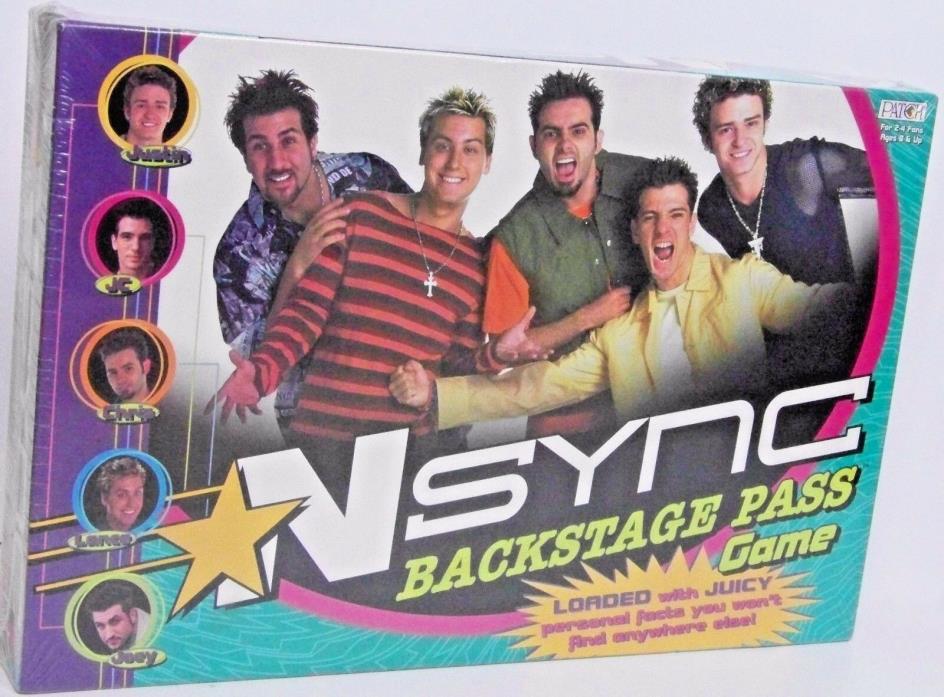 Nsync Backstage Pass Board Game by Patch 90s Boy Band Justin Timberlake 2000 NEW