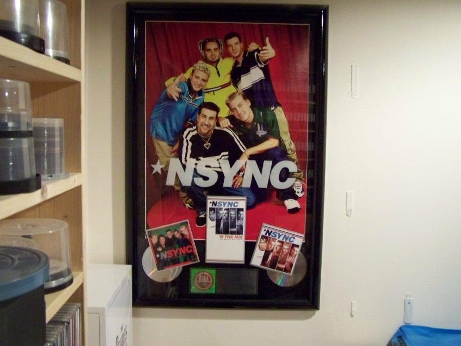 N sync multi platinum RIAA award HUGE 21x34 self titled xmas and video award!!!!