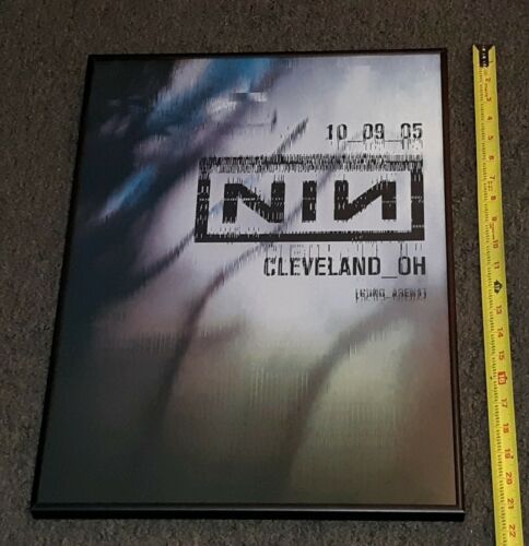 NINE INCH NAILS/QUEENS OF THE STONE AGE CLEVELAND OH 2005 CONCERT POSTER FRAMED