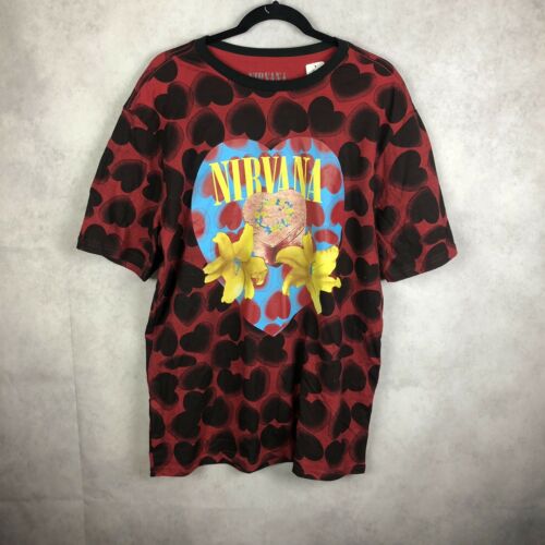 Nirvana Heart Shaped Box Repro 1993 Mens Short Sleeve T Shirt Mens XL In Utero