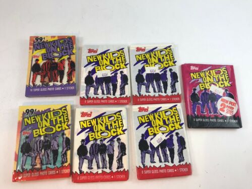 New Kids on the Block NKOTB Trading Card packs Lot of 7 Unopened Topps