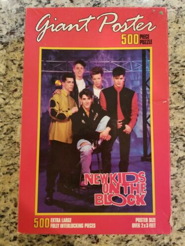 Vintage 90s New Kids On The Block Giant Poster Size 500 Piece Jigsaw Puzzle 1990