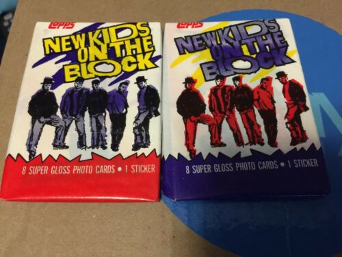 New Kids On The Block Super Gloss Photo Trading Cards (2 packs) FREE SHIPPING