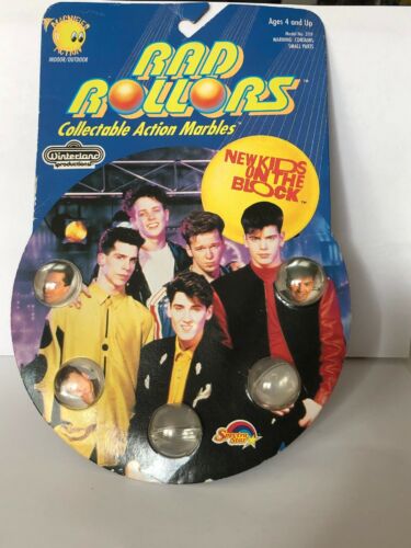 NEW NOS Rad Rollors New Kids on the Block Collectable Action Marbles Rollers '90