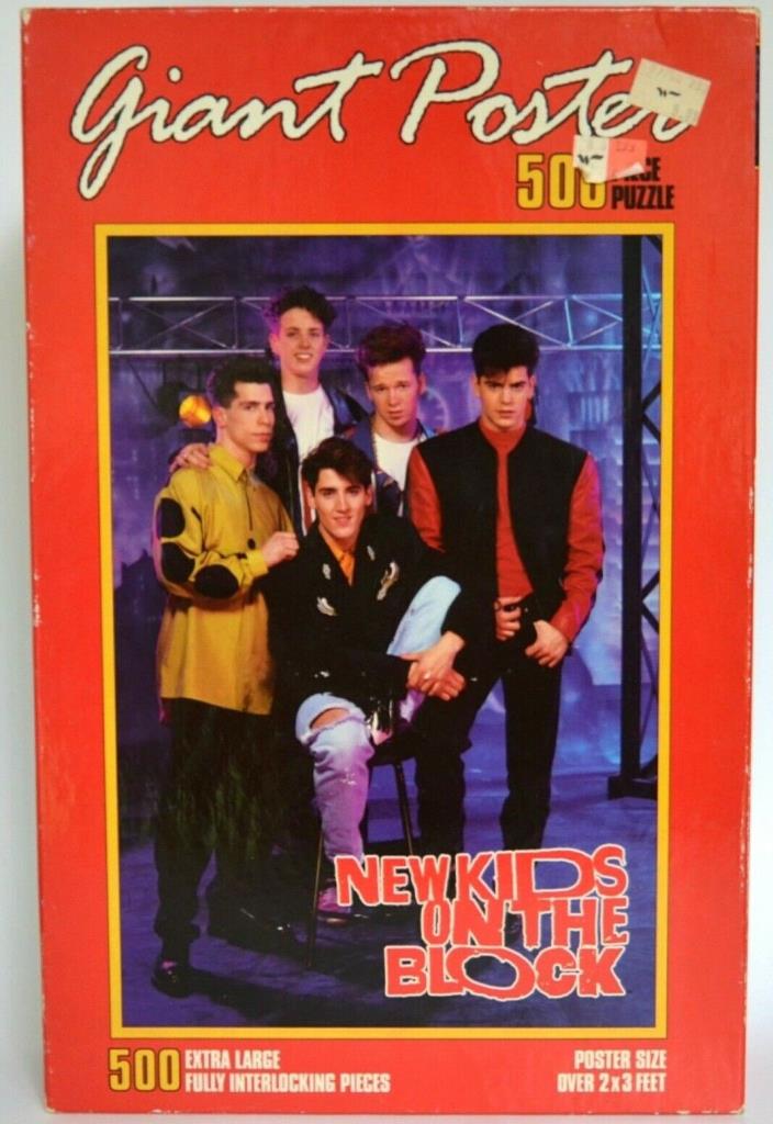 New Kids on the Block vintage puzzle poster size 1990 NKOTB complete